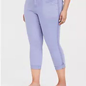 torrid AVIATOR CROP TWILL PANT - LAVENDER PURPLE